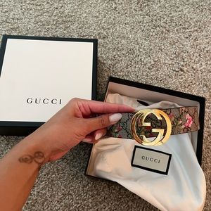 Authentic Blooms Gucci Belt